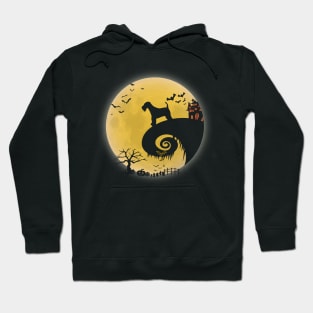 Airedale Terrier Dog Shirt And Moon Funny Halloween Costume Hoodie